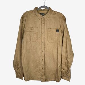 Mountain Hardwear Mittleman Shirt Men's Size Large Herringbone Outdoor Camp Hike